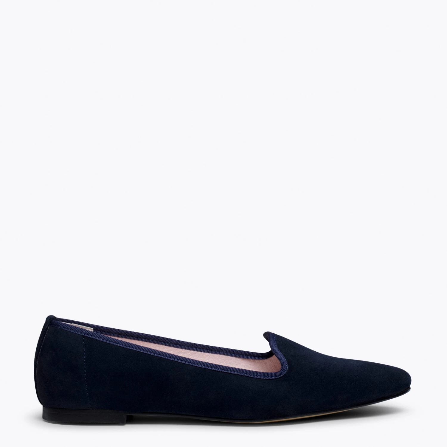 SLIPPER - Slipper En Cuir BLEU Avec Bout Pointu
