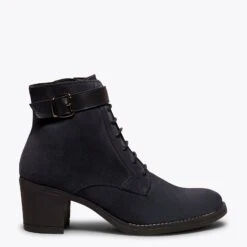 TOP - Bottines Ă Lacets BLEU MARINE Ă Talon