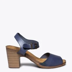 BALEAR - Sandale BIO BLEU MARINE à Talon Haut