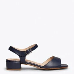 MAR - Sandales BLEU MARINE Ă Talon Bas