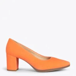 URBAN S - Chaussures à Talon Moyen En Daim ORANGE