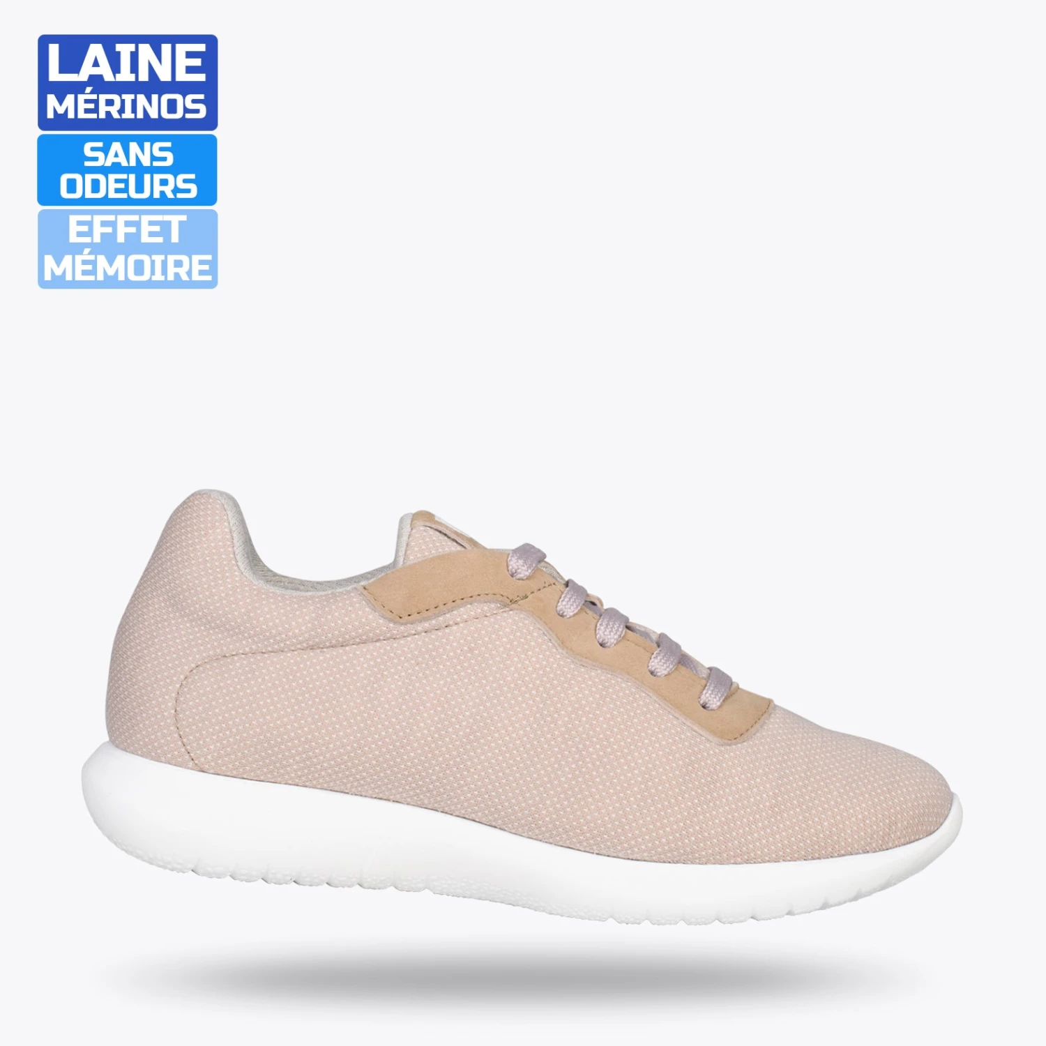 YOGA – Baskets En Laine Mérinos BEIGE