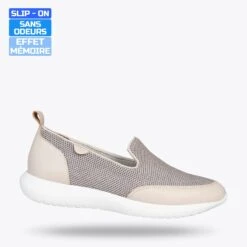 SLIPPER SPORT – Baskets à Enfiler En Maille BEIGE