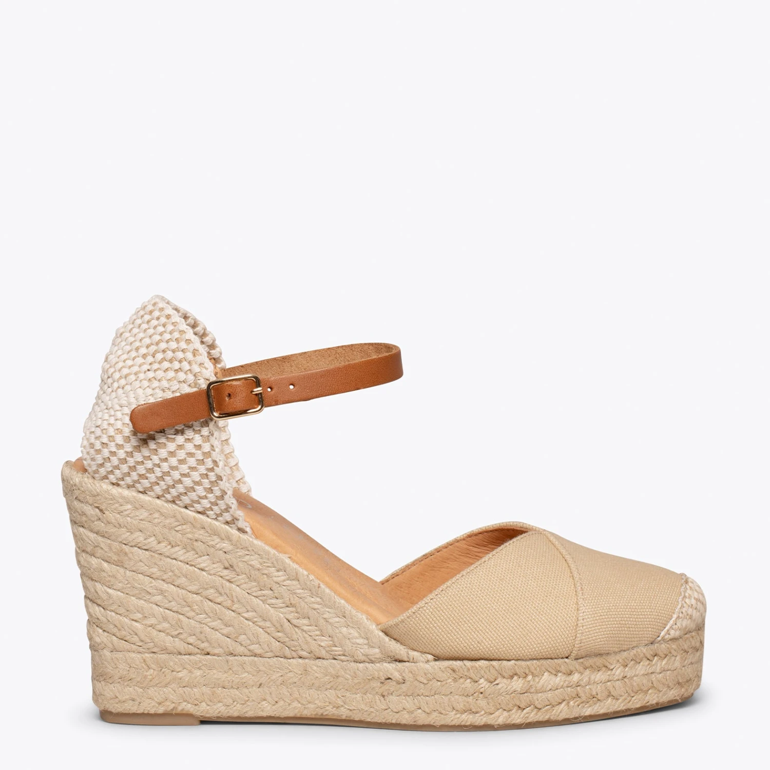 IBIZA - Espadrilles BEIGE Talon Haut