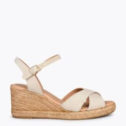 CALPE – Espadrilles Artisanales à Lanières Et Boucle BEIGE