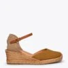 ALTEA - Espadrilles Compensées Talon Moyen WHISKY