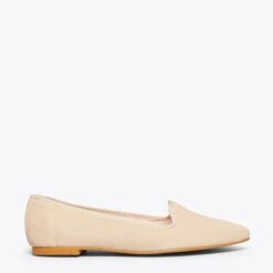 SLIPPER - Slippers En Daim Pour Femme BEIGE