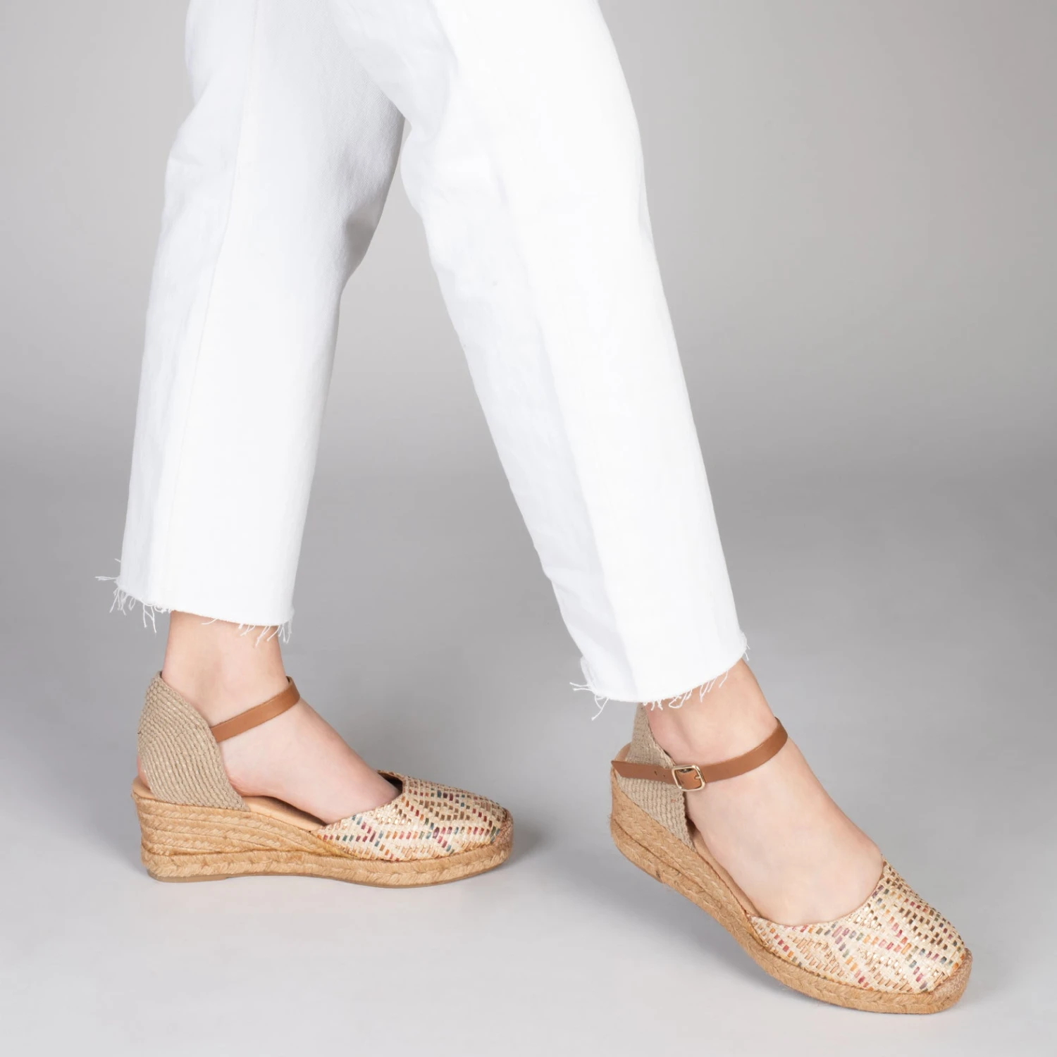 JAVEA – Espadrilles Compensées En Raphia BEIGE – Image 6