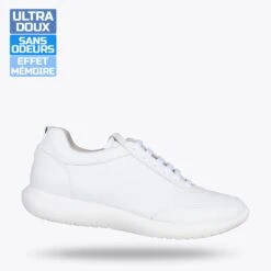 MIAMI – Baskets En Cuir Nappa à Lacets BLANC