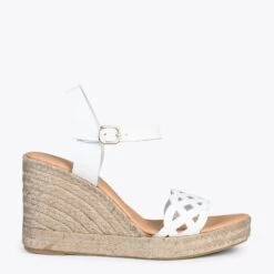 OASIS – Espadrilles à Tige Tressée BLANC