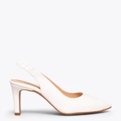 COCKTAIL - Chaussure Talon Ouvert BLANC Et à Talon Aiguille