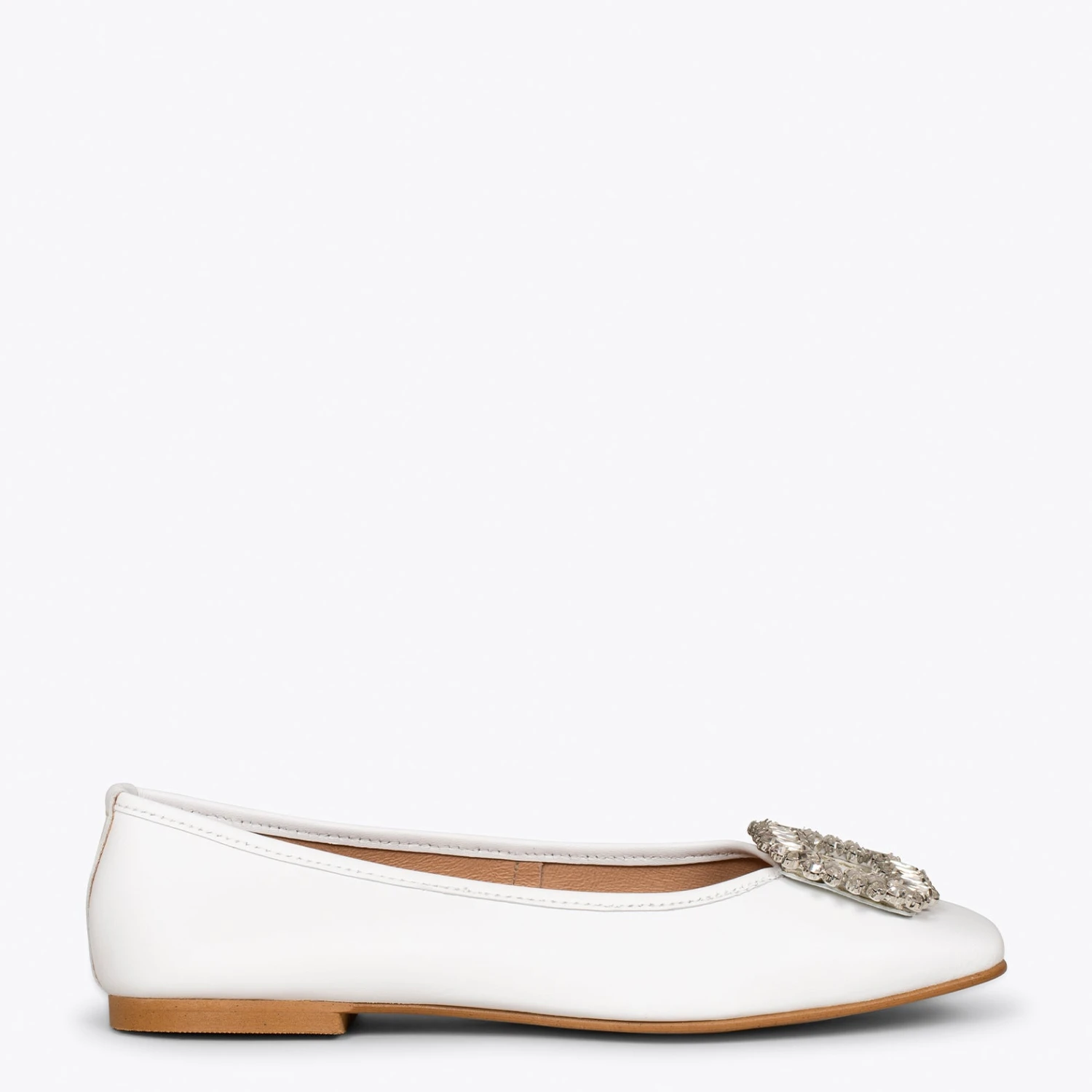 BIJOU - Chaussures Plates Avec Broche BLANC