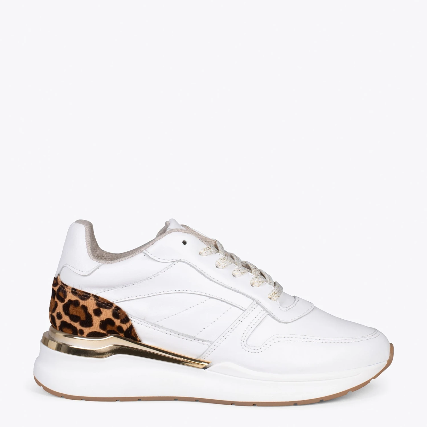 FREEDOM – Baskets à Semelle Amovible BLANC/LÉOPARD