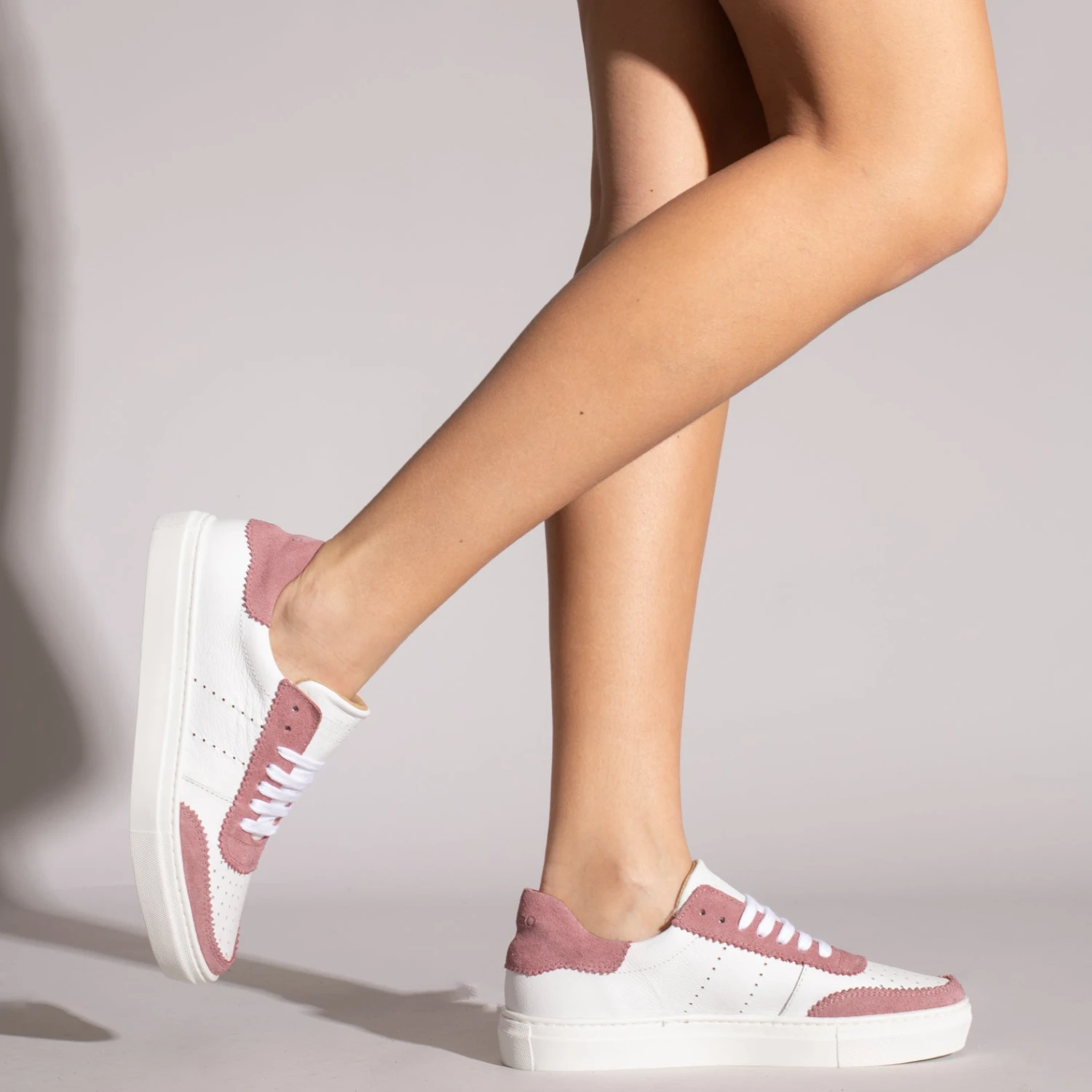 ROLLER - Sneakers Pour Femme Blanches Feston ROSE – Image 7