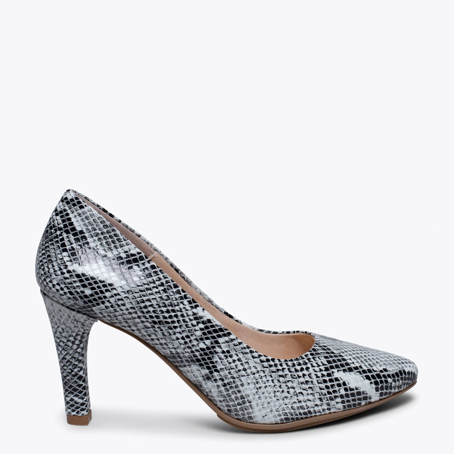 URBAN GLAM - Talons Aiguilles Stiletto BLANC SERPENT