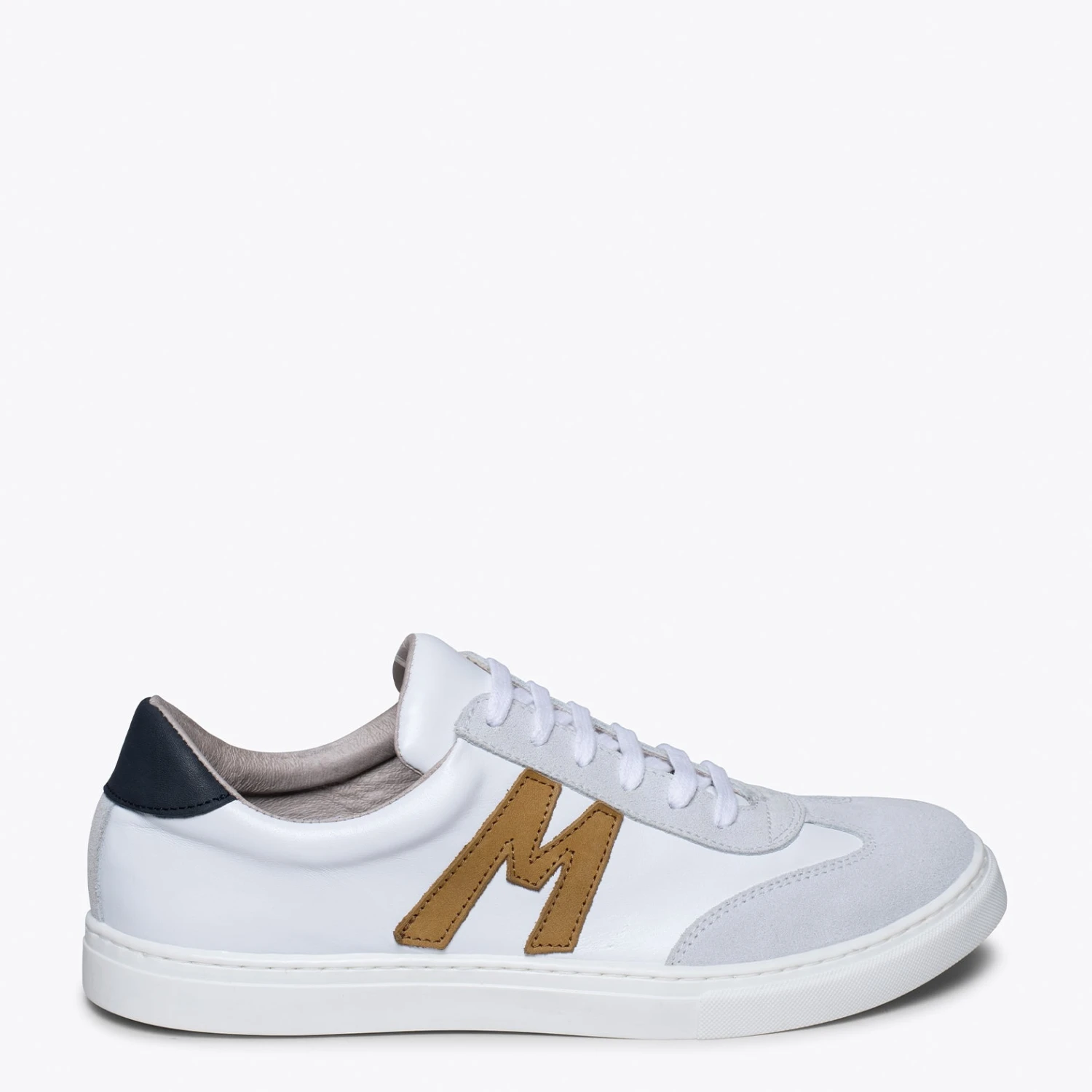 MONACO - Sneakers Pour Homme BLANC/CAMEL