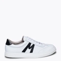 MONACO - Sneakers Pour Homme BLANC/NOIR