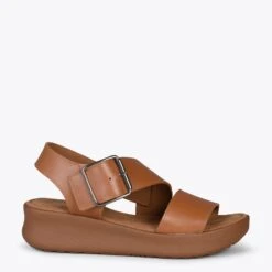 TRENDY - Sandales à Plateforme Pour Femmes De Couleur MARRON