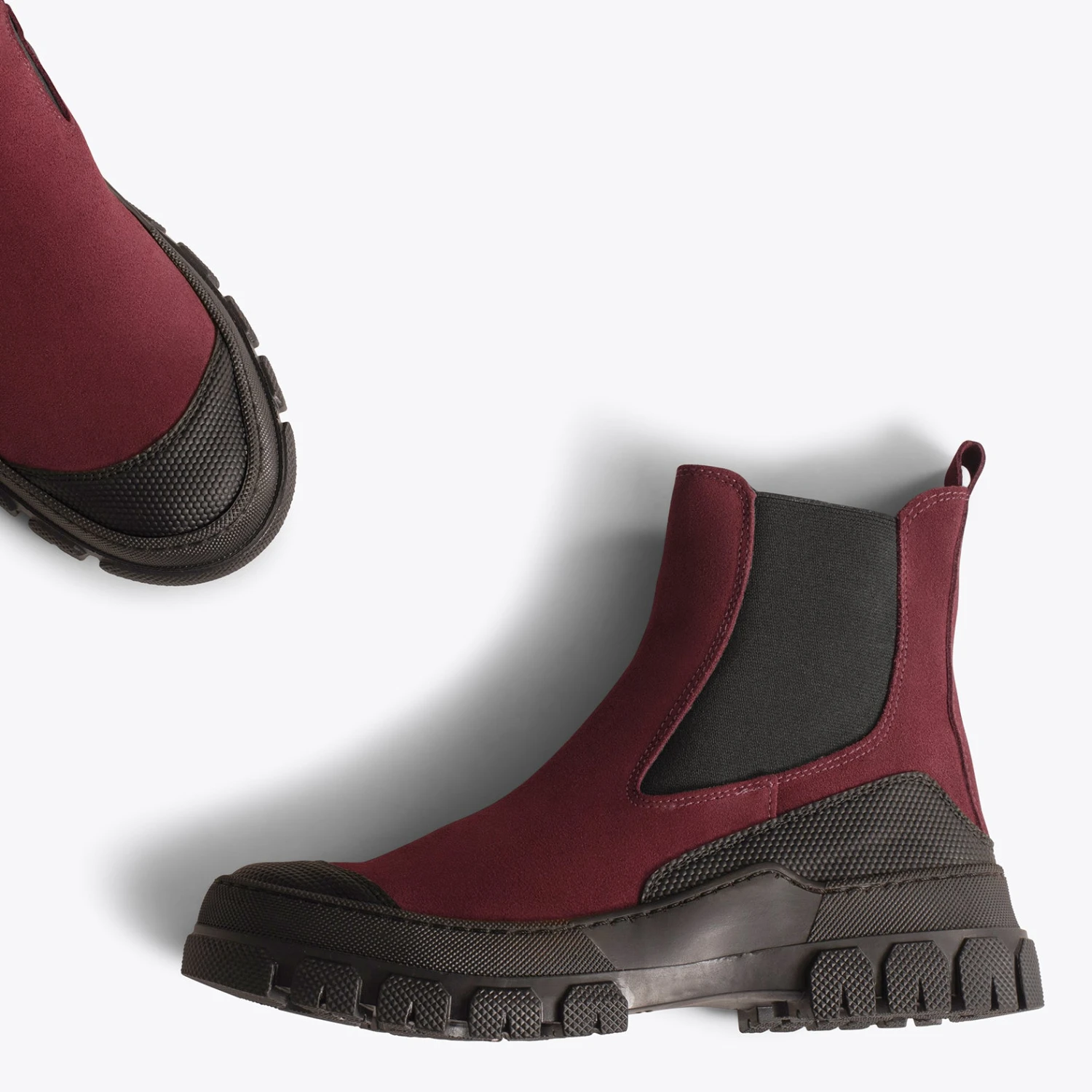 BROOKLYN - Bottines Track BORDEAUX Avec Bout En Caoutchouc – Image 2