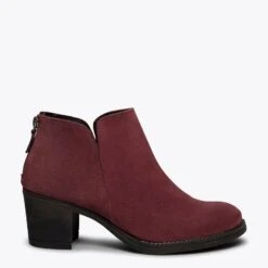 LOOK - Bottines BORDEAUX Tige Courte Pour Femme