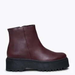 TRACK - Bottine BORDEAUX Avec Plateforme