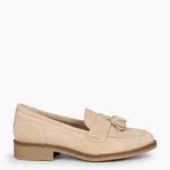 CASTELLANO – Mocassins à Glands BEIGE