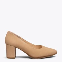 URBAN S - Chaussures à Talon Moyen En Daim CAMEL