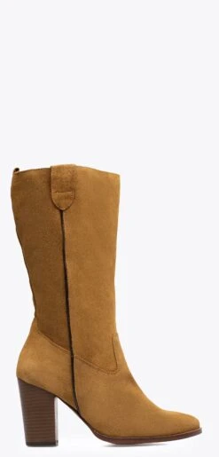 CAMPERA - Botte Haute à Talon CAMEL