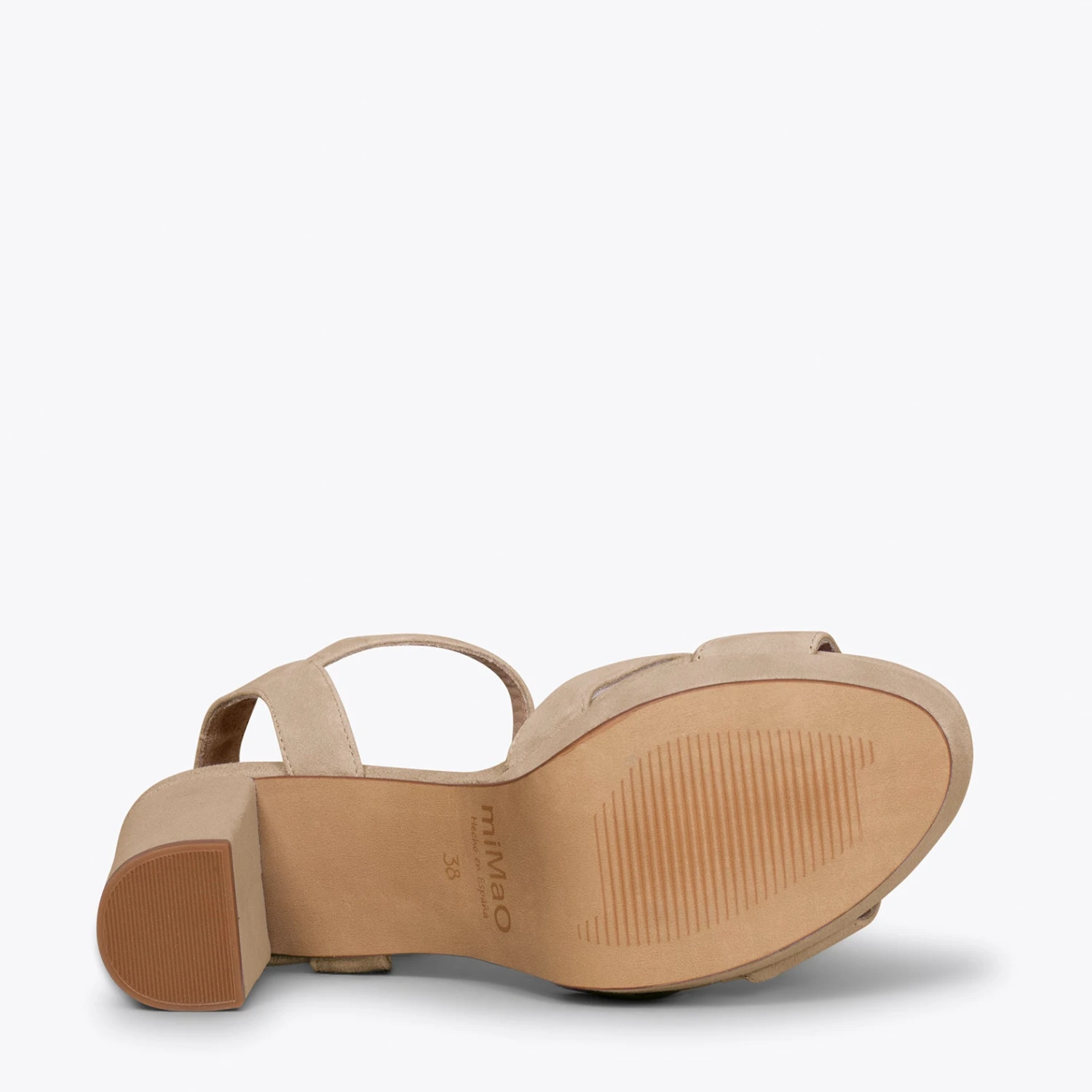 PARIS - Sandales Avec Talon Large Et Plateforme CAMEL â Image 5