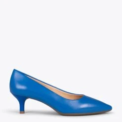 URBAN KITTEN - Chaussures Ă Talon Kitten En Cuir Nappa BLEU