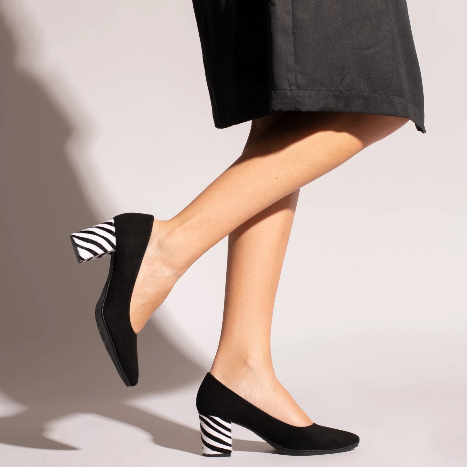 URBAN S WILD - Chaussures à Talon Noires Animal Print ZÈBRE – Image 6