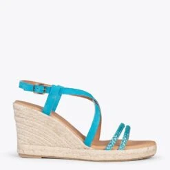 MORAIRA - Espadrilles à Talon Compensé BLEU