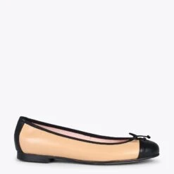 NICOLLE – Ballerine Bicolore SABLE