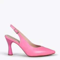 GLAM À BRIDE ARRIÈRE – Chaussures à Talon En Cuir Nappa ROSE