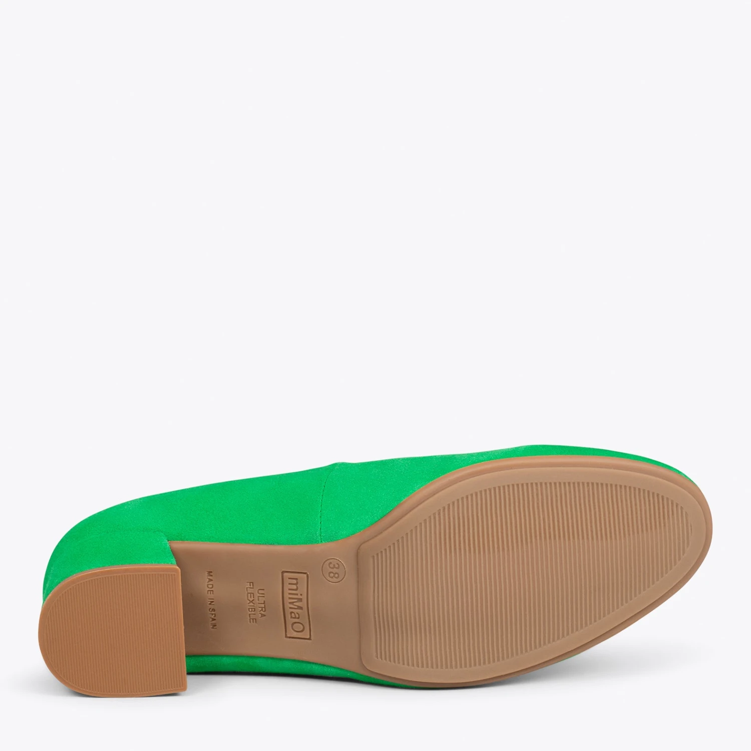 URBAN ROND – Chaussures à Talon Bas En Daim VERT – Image 5