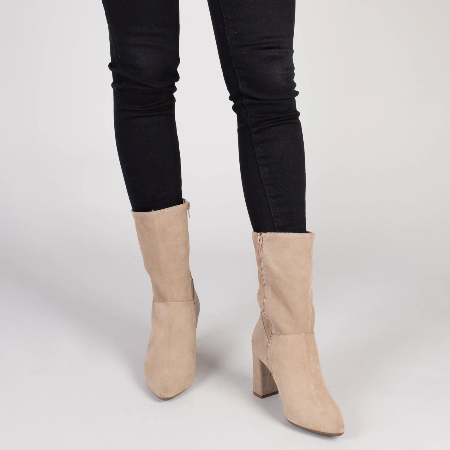 LYON – Bottine Mi-mollet BEIGE – Image 6