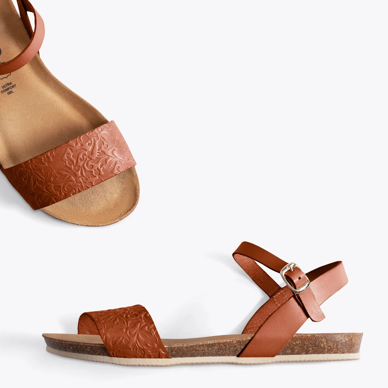 MIMOSA - Sandales Plates MARRON BIO – Image 2