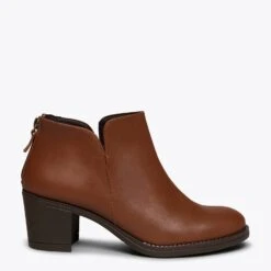 LOOK - Bottines MARRON Tige Courte Pour Femme