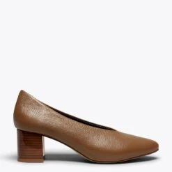 URBAN STYLE- Chaussures Pour Femme à Talon En Bois MARRON