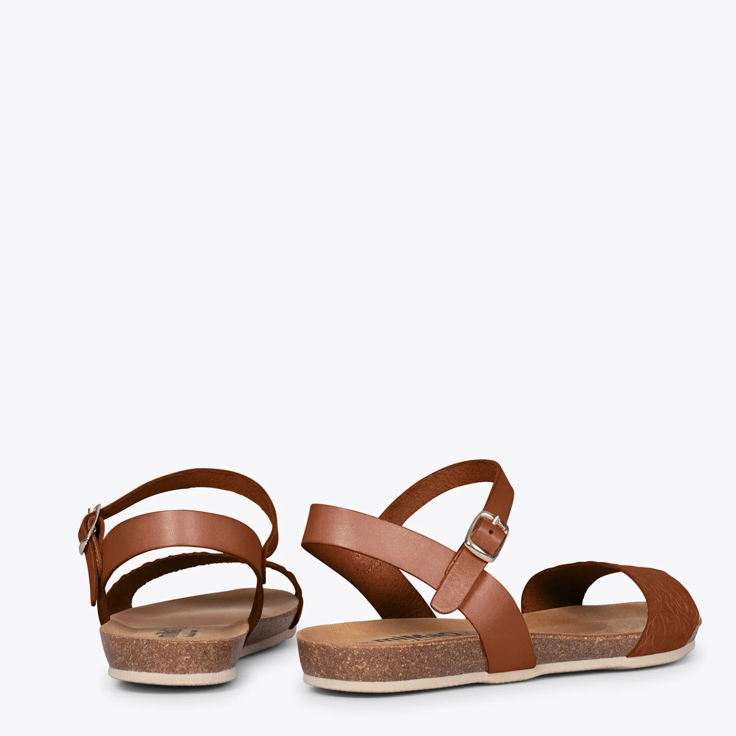 MIMOSA - Sandales Plates MARRON BIO – Image 3