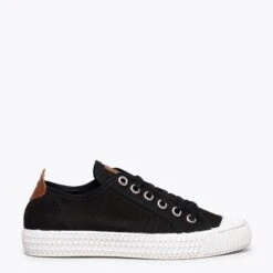 BAMBA – Baskets Casual En Toile Pour Femme NOIR