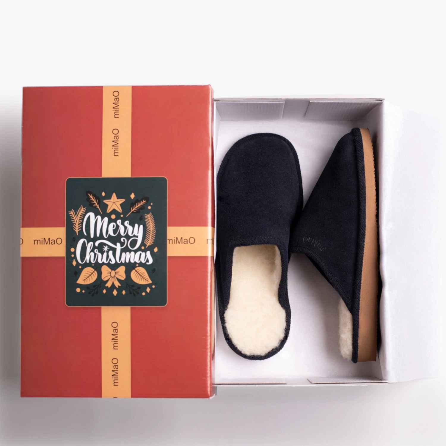 DREAM HOME- Pantoufle BLEU MARINE Avec Laine – Image 2