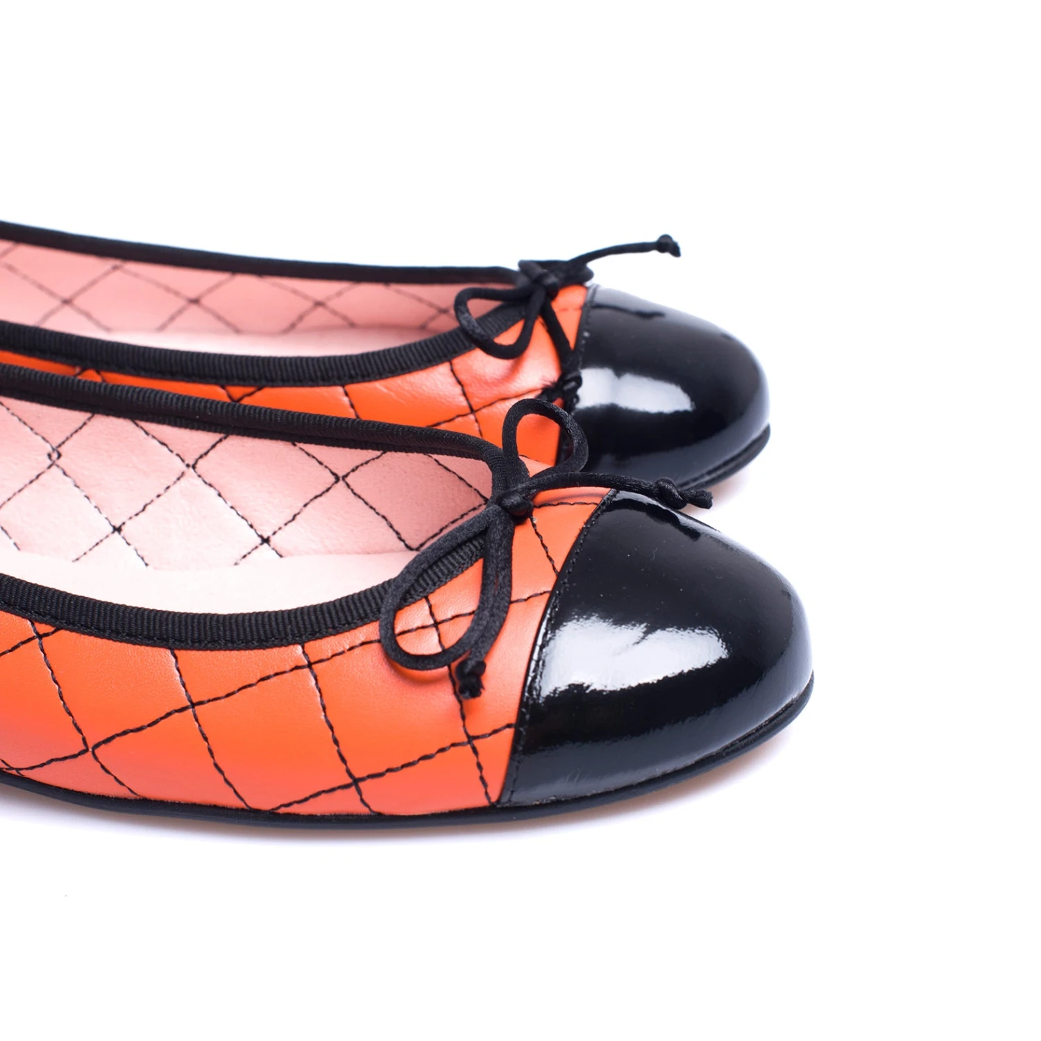 BALLERINE LACET – Ballerine ORANGE Avec Broderie Losange – Image 5