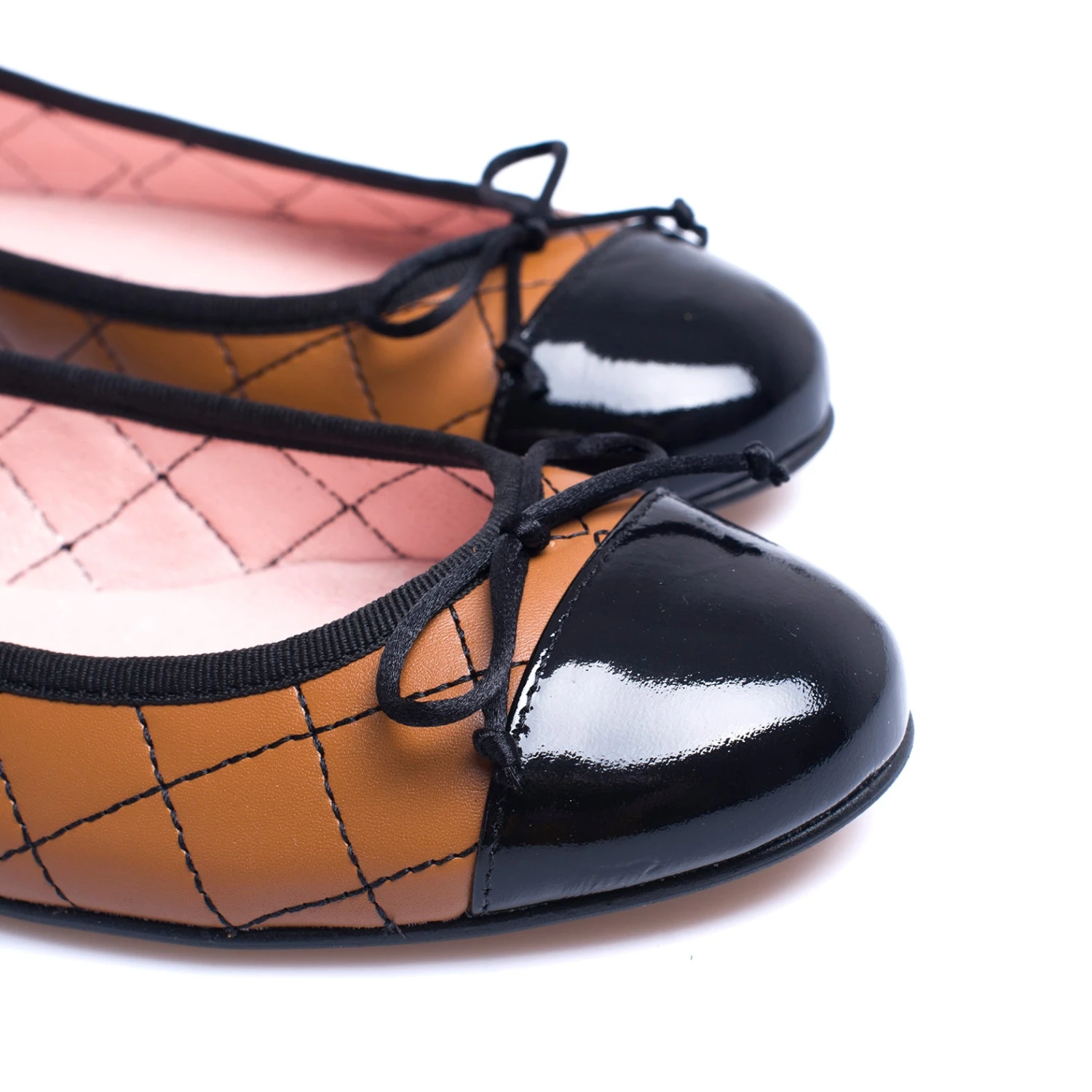 BALLERINE LACET – Ballerine CAMEL Avec Broderie Losange – Image 5