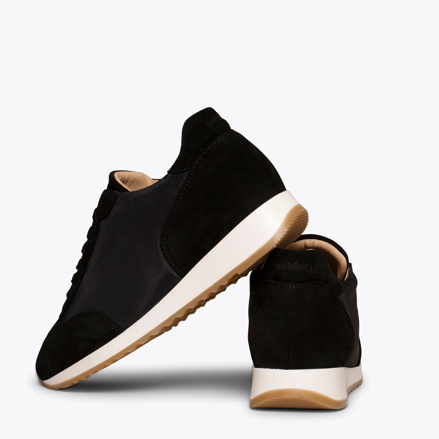 CASUAL - Sneakers Cuir NOIR Et Nylon – Image 4