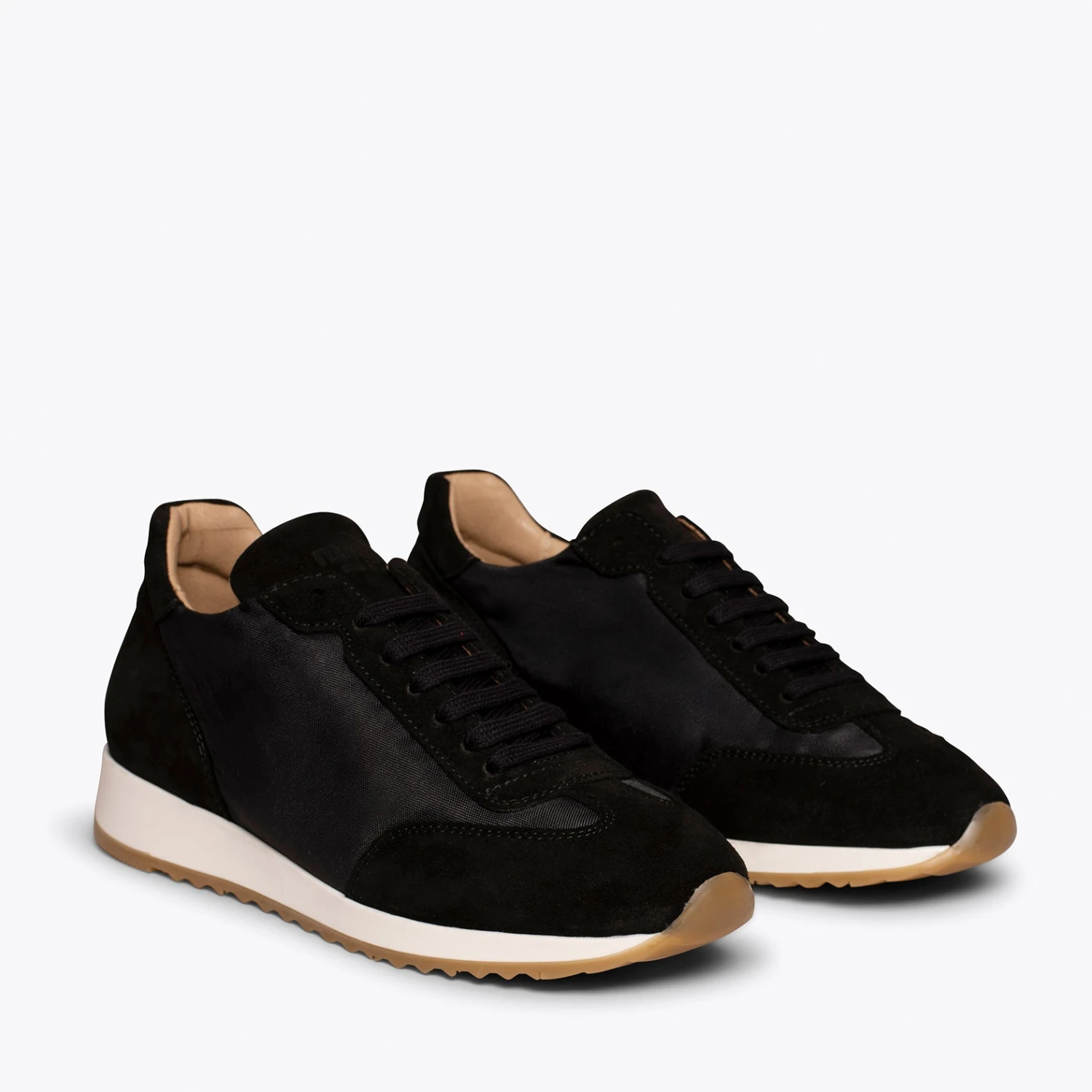 CASUAL - Sneakers Cuir NOIR Et Nylon – Image 2