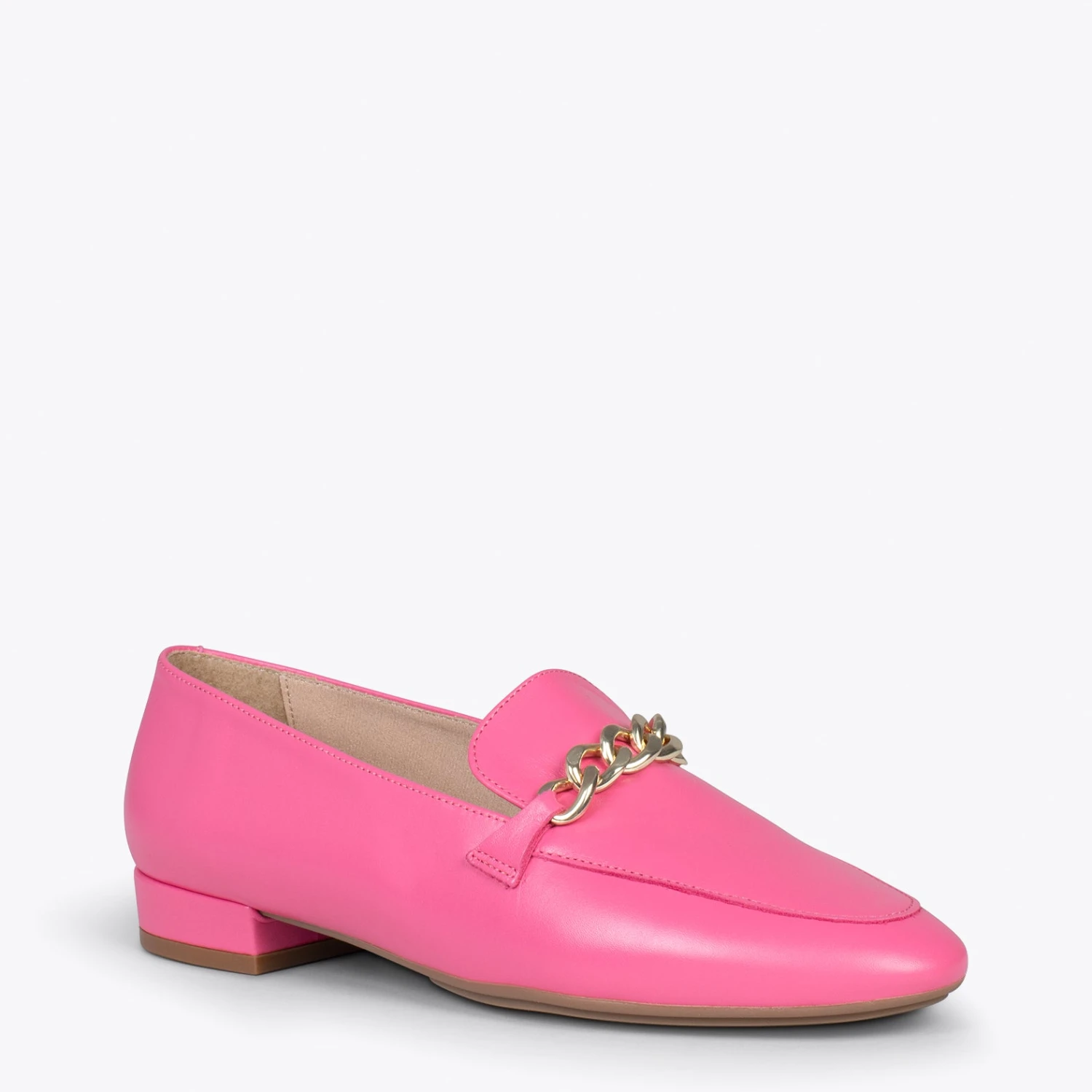 CHAIN – Mocassins En Cuir Pour Femme FUCHSIA – Image 4