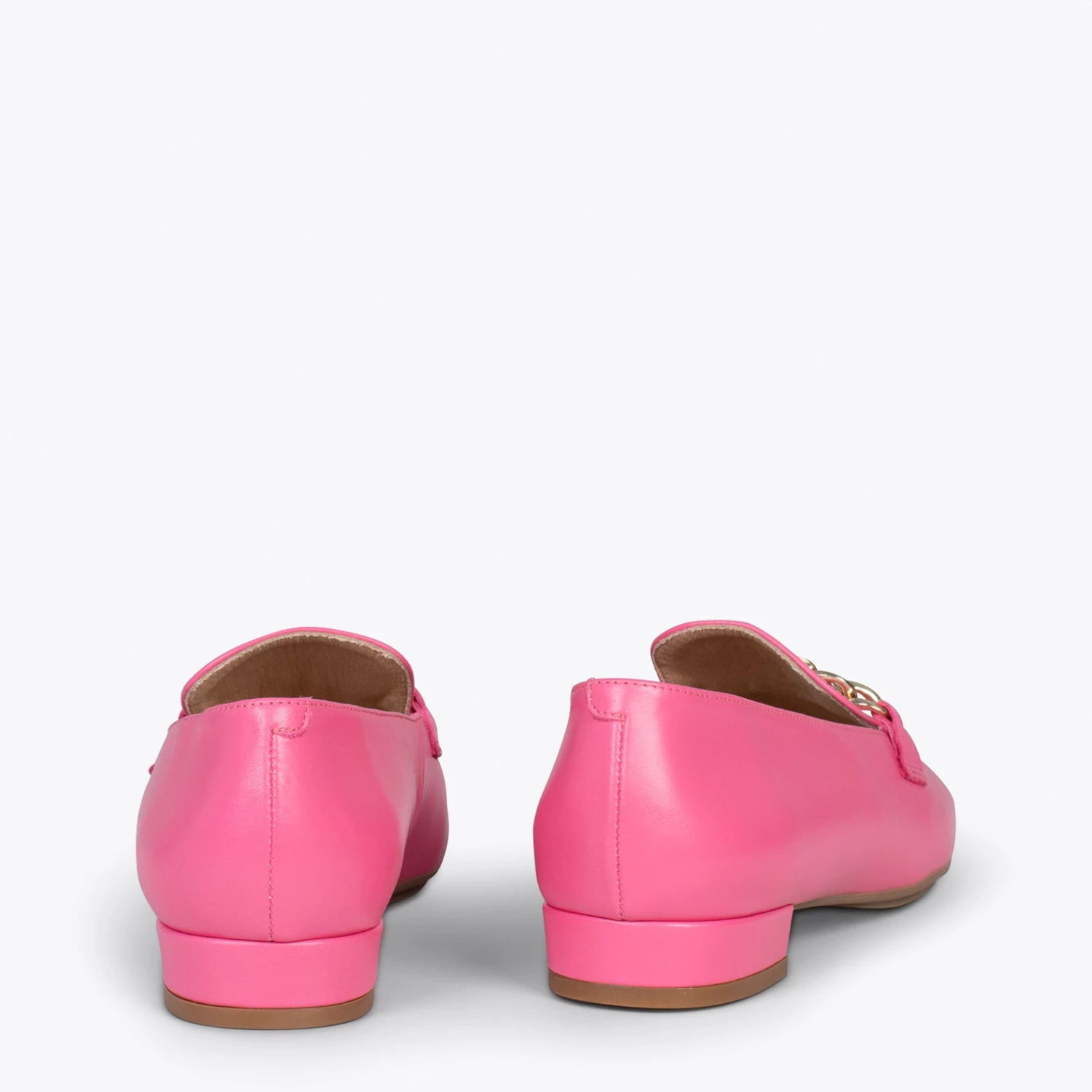 CHAIN – Mocassins En Cuir Pour Femme FUCHSIA – Image 3