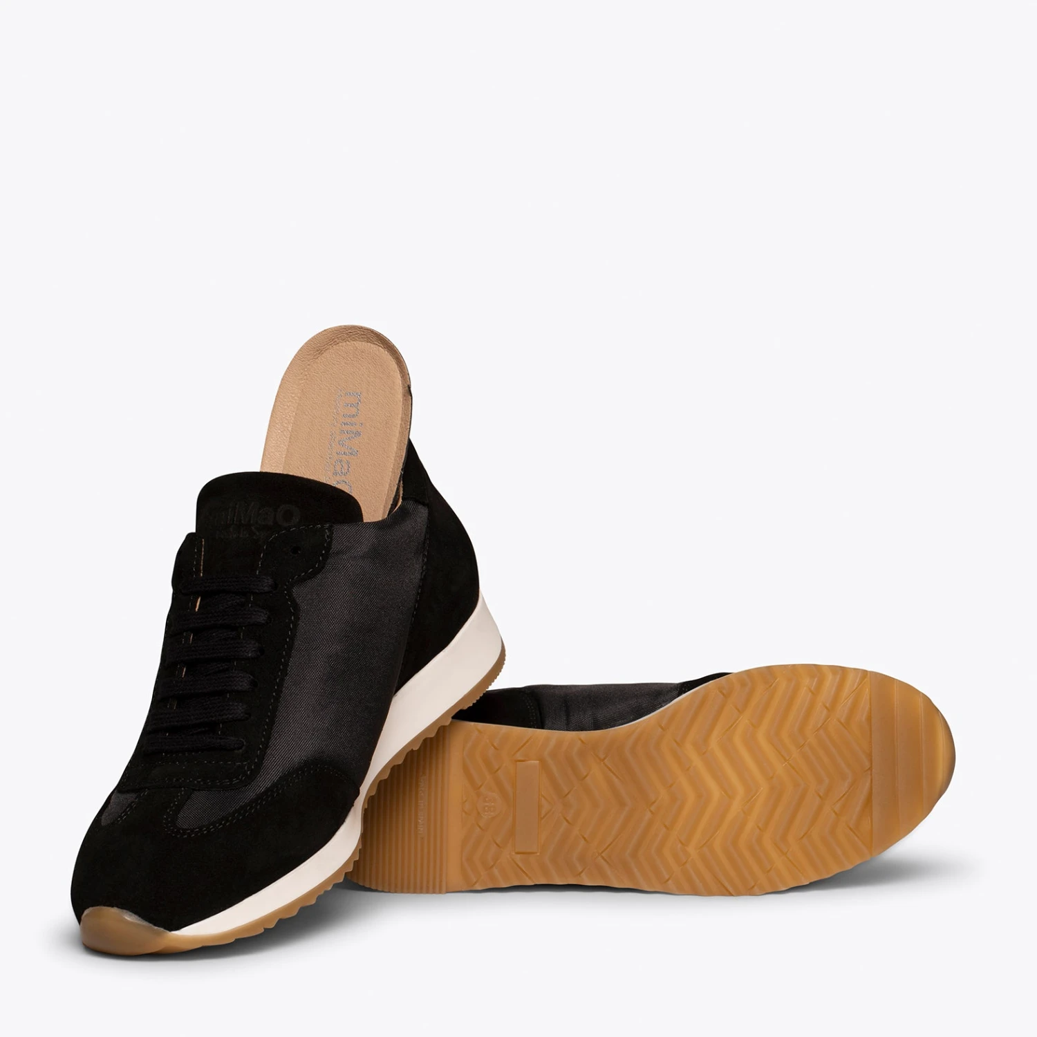 CASUAL - Sneakers Cuir NOIR Et Nylon – Image 6