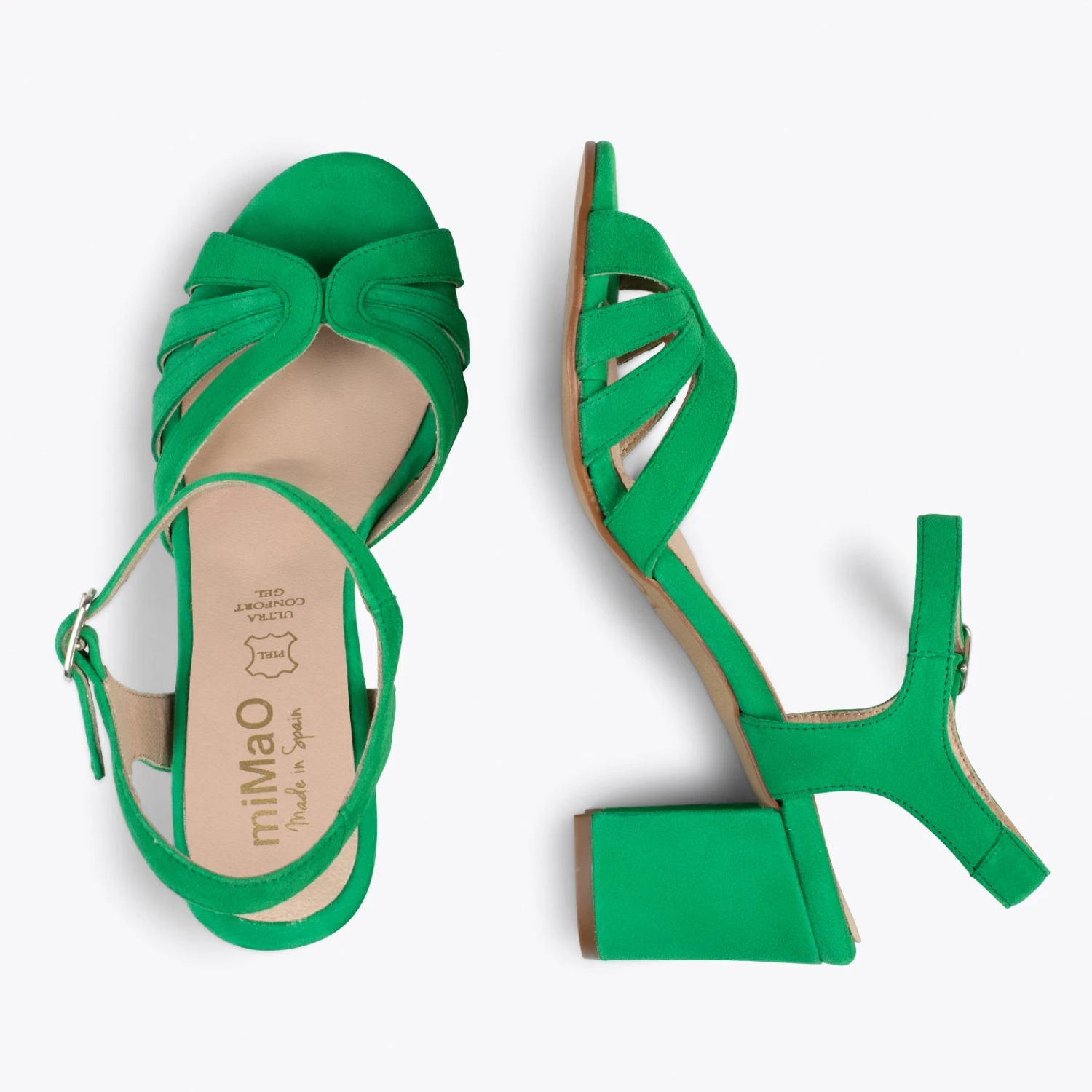 MUSA – Sandales à Talon Large VERT – Image 2